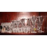 A Stuart cut glass part table service for six