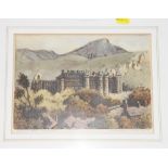 Robert Herdman Smith: a pair of pencil signed coloured etchings, views of Edinburgh Castle and