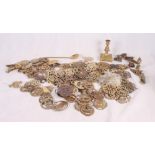 A large collection of horse brasses