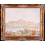 Elizabeth Nieto: watercolours, Loch Maree, 16" x 19", in gilt swept frame, and another