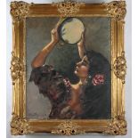 A pair of late 20th Century oil paintings, Spanish ladies, 24" x 20", in swept gilt frames