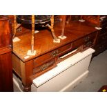 A Victorian walnut dressing table, fitted two jewellery drawers and four drawers to base, 48" wide