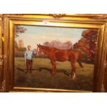 Ron Pinhorn: an oil on canvas, portrait of Maori Venture, Winner of the 1988 Grand National with Ted