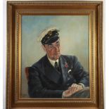 The Hon Mrs L Cary: an oil painting, portrait of Sir Harold Clayton, 23" x 19", signed and dated