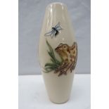 A Moorcroft small vase with frog design, 12cm.