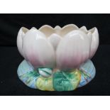 A Clarice Cliff bowl, fashioned as a Water Lily, 23cm wide.