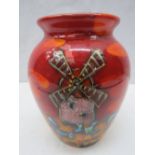 An Anita Harris Studio Pottery signed vase with Windmill design, 15cm.