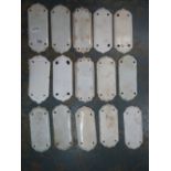 Fifteen porcelain finger plates, 20cm AF