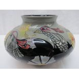 A Moorcroft vase with courting birds des