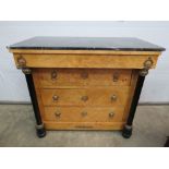 A 20thC Continental burr satinwood chest