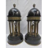 A pair of 19th century slate and gilt fi
