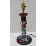A Moorcroft table lamp with tulip design