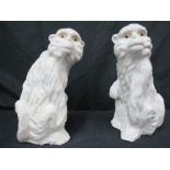A pair of large Staffordshire figures of