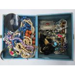 A mixed collection of costume jewellery,