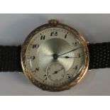A ladies oversized strap watch with wire