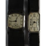 Two ladies dress watches in the Art deco