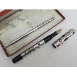 Two pens, a Watermans Ideal fountain pen