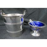 A pierced silver plated sugar bowl (11cm