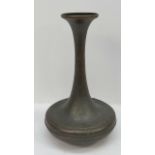 An Arts & Crafts tall copper vase with e