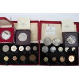 Two sets of 1950 British proof coins in