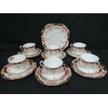 A Court China 'Empire' set of 6 tea cups