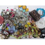 A large selection of costume jewellery.