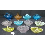 George Davidson's pressed glass baskets,