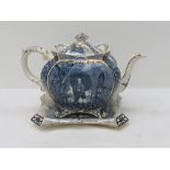 A circa 1894 Burleigh ware teapot and st