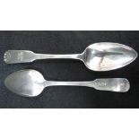 A pair of Scottish silver fiddle and she