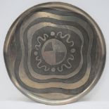 An unusual Australian signed pewter dish