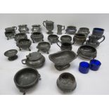 A large collection of Victorian pewter s