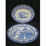 A Royal Doulton blue and white meat dish