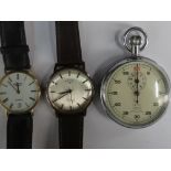 Three watches. Two gents gold plated str