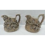 A pair of 19thC Boch Freres Keramis jugs