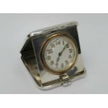 A silver cased watch. The case in the st