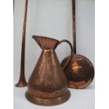 A large copper brewers jug, two gallon,
