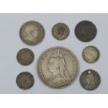 A small group of British silver coins co