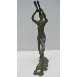 A 20th century bronze cast abstract figu