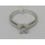 A single stone princess cut diamond ring