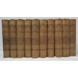 Ten half leather bound volumes of the Il
