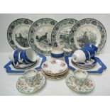 Four Minton's game bird themed serving p