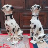 A pair of life size ceramic Dalmation do