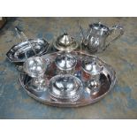 A quantity of silver plated wares includ