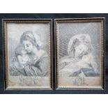 Engravings 'Lady and Child' and 'Mother