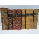 Eight early to mid 18th century books on