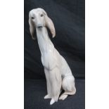 A Lladro figure of an Afghan dog, 30cm h