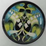 A Moorcroft trial plate with Bell Flower