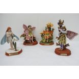 Four porcelain figures, after Cicely Mar