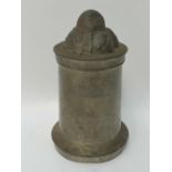 An unusual 19thC pewter jelly mould in t