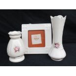 Two Donegal China Irish Parian ware vase